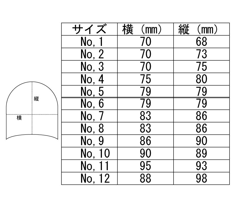 サイズ表